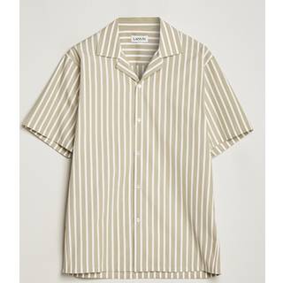 Lanvin Striped cotton bowling shirt - green - EU 42