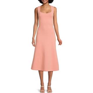 Stella McCartney Square-neck midi dress - pink - S