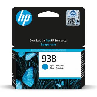 HP 938 / 4S6X5PE - Cyan Ink - Blækpatron Cyan