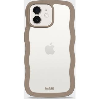 Iphone 12/12 Pro Transparent Wavy Cover, Mocha Brown/Transparent