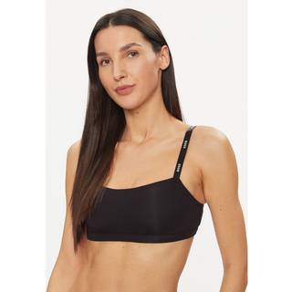 Bralette i jersey med stræk og stropper med branding