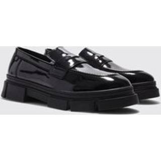 Mens Black Track Sole Loafer