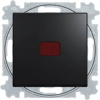 ABB B55 trykkontakt m/rød led, mat sort