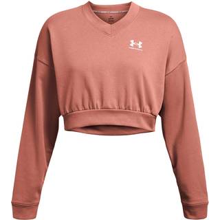 Sweatshirt Under Armour UA Rival Terry OS Crop Crw-PNK 1382738-696 Størrelse XS