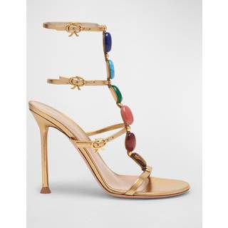 Gianvito Rossi Shanti embellished leather sandals - multicoloured - EU 40.5