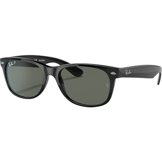 Ray-Ban RB2132F New Wayfarer Asian Fit Polarized 901/58 55 Solbriller Mænd Black - Black - 55mm
