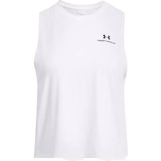 Tanktop Under Armour Vanish Energy Crop Tank-WHT 1383654-100 Størrelse M