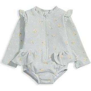 Mamas & Papas Mamas & Papas Green Frill Long Sleeve Swimsuit