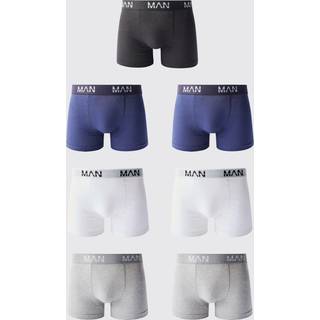 Mens Multi 7 Pack Mixed Colour Man Trunks