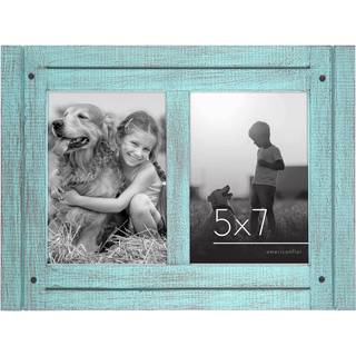 AmericanFlat 5x7 Double Picture Frame i turkisbl?