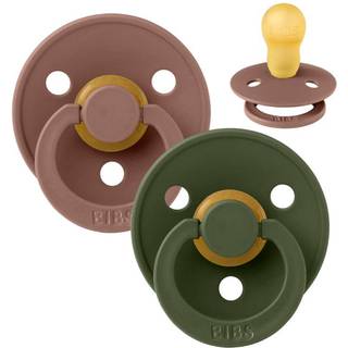 BIBS Rund Colour Sut - 2-Pak - Str. 3 - Naturgummi - Woodchuck/Hunter Green