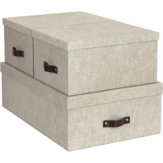 Opbevaringsbokse (3 stk.) - Beige - 31cm x 47cm x 15,5cm - Marie