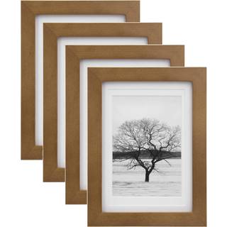 EGOFINE 5X7 BILLEDER RAMMER 4 PAKK LAKT AF SOLID Tr? d?kket af Plexiglass Mated til 4x6 eller 3,5x5 til bordplade og v?gmontering af fotoramme ly