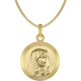 Acalee 50-1023 Halskette mit Maria Dolorosa Anhänger Gold 333 Madonna Ø 16 mm
