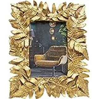 KARE billedramme Gold Leaves, 10 x 15 cm, guldfarvet Leaves, Messing/guld, Stue/spisestue, Plast