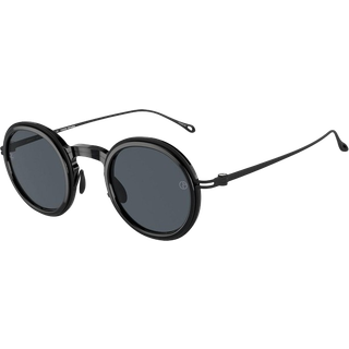 Giorgio Armani Mand AR6147T 327787 Solbriller Titanium Sort Grå Rund Normal