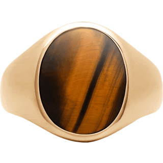IX Oval Signet Ring Tiger Eye