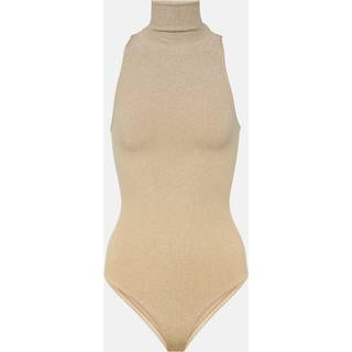 Wolford Fading Shine turtleneck bodysuit - gold - L