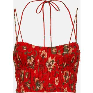 SIR Reyes printed cotton and silk crop top - multicoloured - XXS