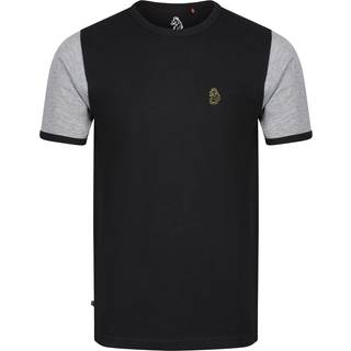 Luke 1977 Ringer Contrast T Shirt Black