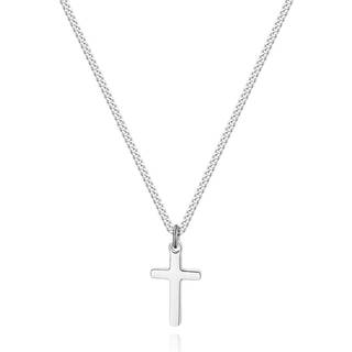 Joxevyia kryds halsk?de til dreng s?lv rustfrit st?l lille kryds vedh?ng med cubansk k?de halsk?de enkel tro smykker julegave til b?rn m?nd kvind