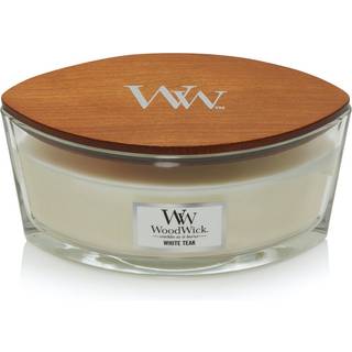 Yankee Candle Woodwick Ellipse Duftende stearinlys hvid teak 16oz | Op til 50 timer Burn Time Christmas | Holiday Candle