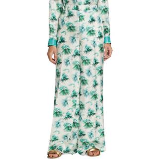 Max Mara Umile high-rise wide-leg silk pants - white - XXS