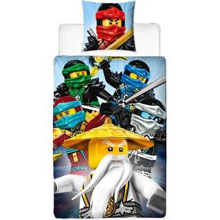 Ninjago sengetøj 140x200 cm - Master Wu - Ninjago lego sengetøj børn - 2 i 1 design - Sengesæt i 100% bomuld