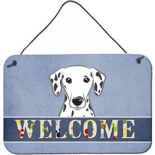 """" Caroline's Treasures BB1396DS812 Dalmatian Velkomstvæg eller dør hængende tryk 8 x 12 """" ""Multicolor"" ""
