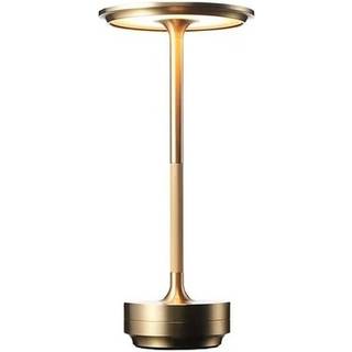 Opladelig LED bordlampe - Guld, touch dæmpbar, CCT, IP20 - Dæmpbar : Dæmpbar, Kulør : CCT (Varm til Kold Hvid)