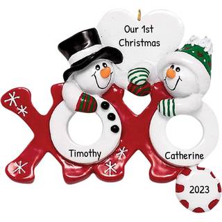 Ornamenter af alver personaliserede par ornamenter 2024 - xoxo julesnowman ornamenter snowboarding ornamenter til juletr? vores f?rste jul sammen