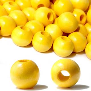 240stk gule tr?perler 16 mm/0,63 tommer til h?ndv?rk store hulstr?perler