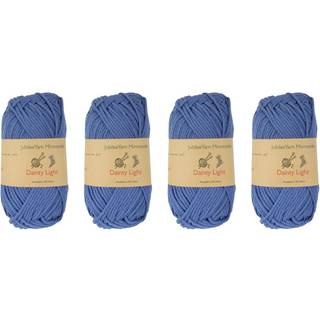 Jubileeyarn Dainty Light Yarn - Worned Weight Cotton - 100G/Skein - 4053 Tyrkisk Hav - 4 Skeins