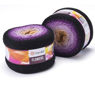 Garn kunst blomster garn 55% bomuld 45% akryl 250gr 1094yd flerfarvet bomuld garn regnbue h?klet garn for?r sommer 2 sport garn (303)