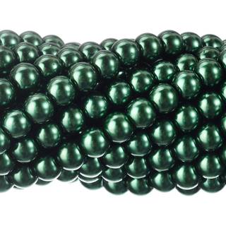 Rubyca 200pcs Tjekkisk lille satin glans glas perle runde perler DIY smykker, der laver 10 mm m?rk olivin