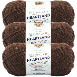 Lion Brand Yarn Heartland Yarn til h?kling af strikning og v?vning af flerfarvet garn 3-Pack Sequoia