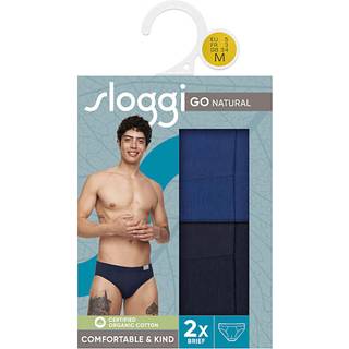 Sloggi herre 2-pak midi str. 2XL - blå/mørkeblå (På lager i varehus)