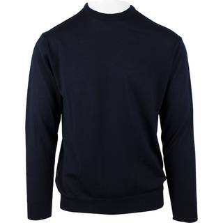 Crew Plain Striktrøje, Navy, 4XL