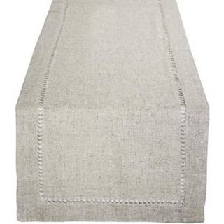 Fennco Styles H?ndlavet Hemstitch Design Table Runner 16 """" W X 36 """" L - Naturligt bordd?kning til daglig brug spisebord Ukrudt ferie og speciel