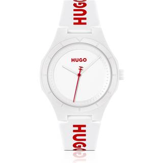 HUGO 150345 Lit For Him White Silicone Strap Watch - W45404