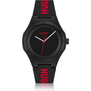 HUGO 1530343 Lit For Him Black Silicone Strap Watch - W45403
