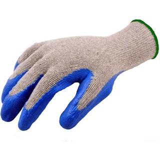 G&F Produkter - 3100s -10 120 par Lille gummi latex Dobbeltbelagte arbejde Handsker til byggehavearbejde H?re bomuldsblanding Bl?