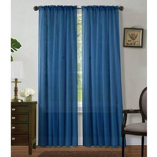 SAPPHIRE HJEM Vindue Sheer Curtain - 2 Paneler Vindue Gardiner Wrod Pocket Voile Sheer Curtains 108 tommer L?ngde 2 Paneler til sovev?relse Livin