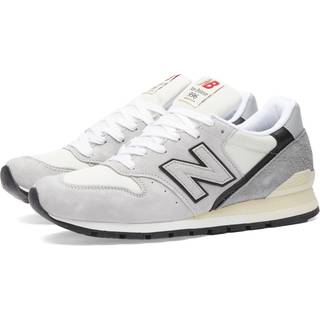 New Balance Unisex Made in USA 996 i Grå/Sort læder, Størrelse 42.5