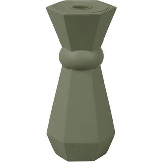 Lysestage Geo Queen grøn H.17 cm