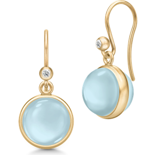 Prime Earrings Milky Aqua