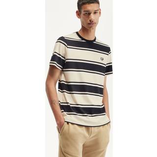 Fred Perry Herren T-Shirt beige,schwarz gestreift