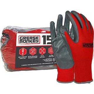 Grease Monkey allround nitrilbelagte arbejdshandsker, Størrelse Stor, 15-pak, Latexfri, åndbar strikket bagside til overlegen greb