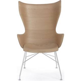 Kartell K/Wood Lænestol Krom/Lys Asketræ