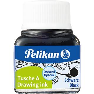 Tusche Glas schwarz 10ml - Schwarz